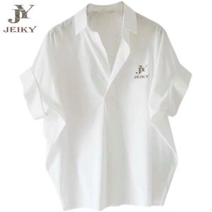 JY JEIKY Ugmikdo Women Satin Blouse long Sleeve Loose Retro Shirt For Women