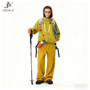 JY JEIKY Waterproof soft shell outdoor casual pants loose straight outdoor sports trousers for women