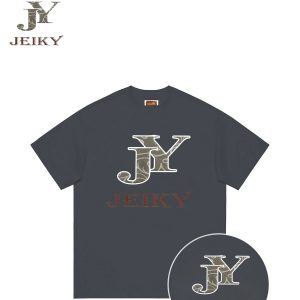 JY JEIKY LOGO heat transfer pure cotton round neck short sleeve T-shirt for women
